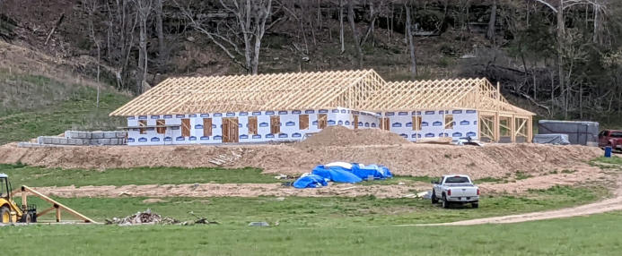 This is a picture of a new home being constructed by Slinkard Enterprise in